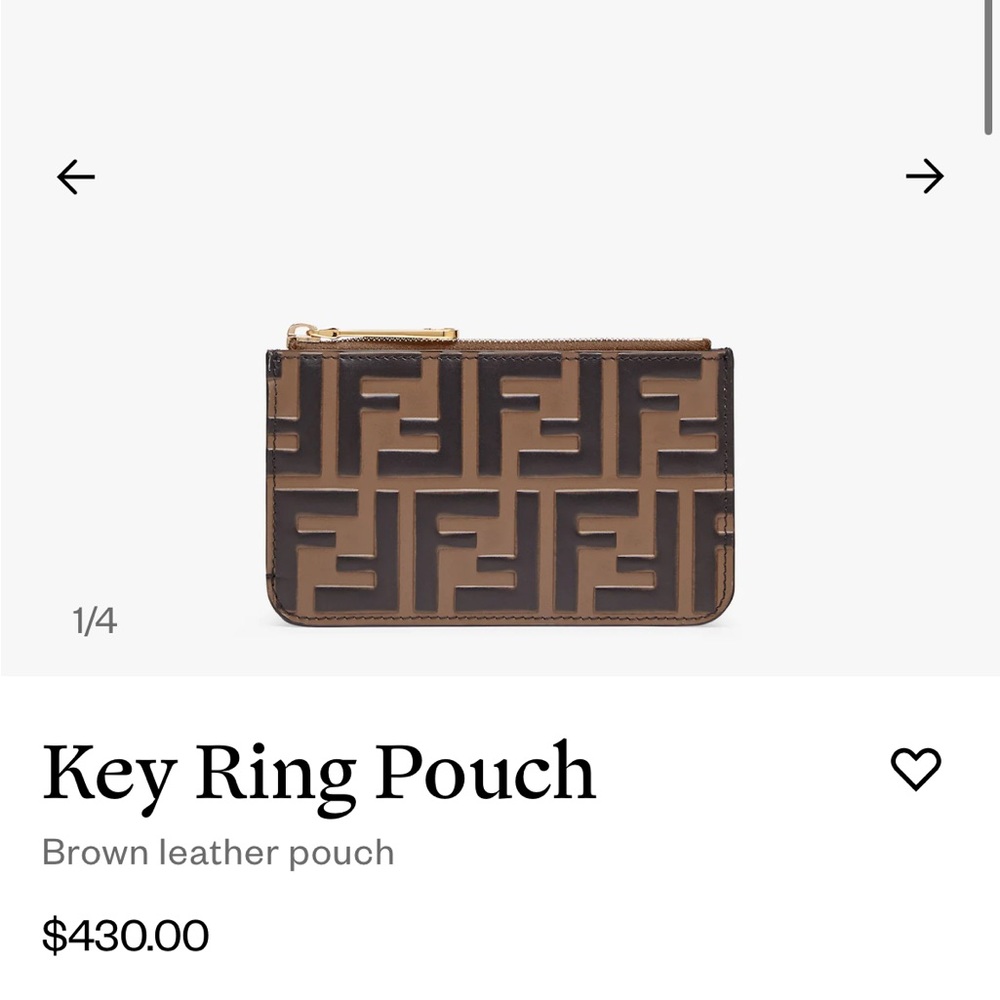 Fendi Key Ring Pouch Pre-Owned